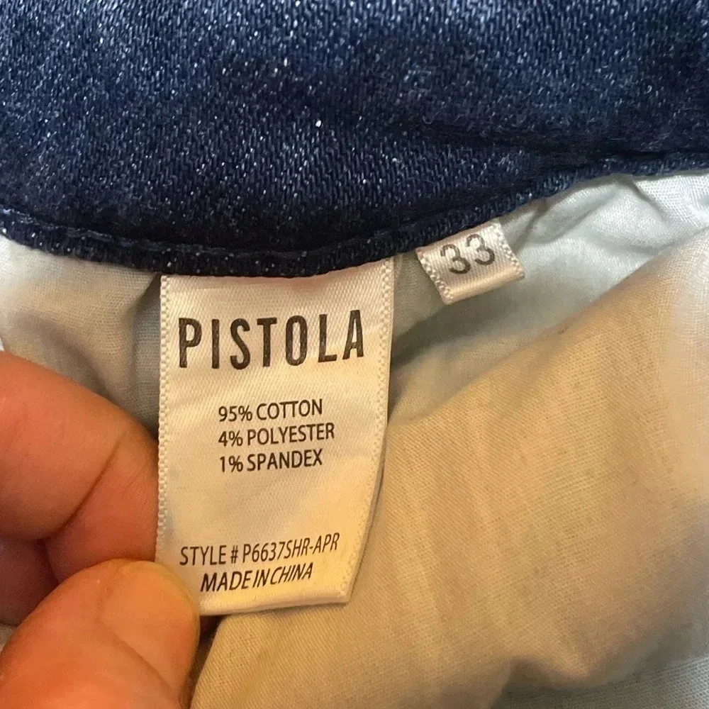 Pistola Women’s 33 Inseam 27 Dark Wash Denim Jeans Stretch Blue Skinny Cotton - Picture 3 of 13